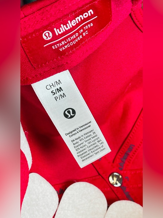 lululemon Authentic bright pink baseball cap with logo tag main image 5